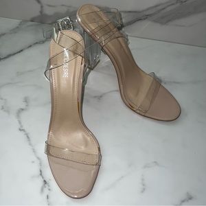 Public Desire Clear Perspex Block Heels